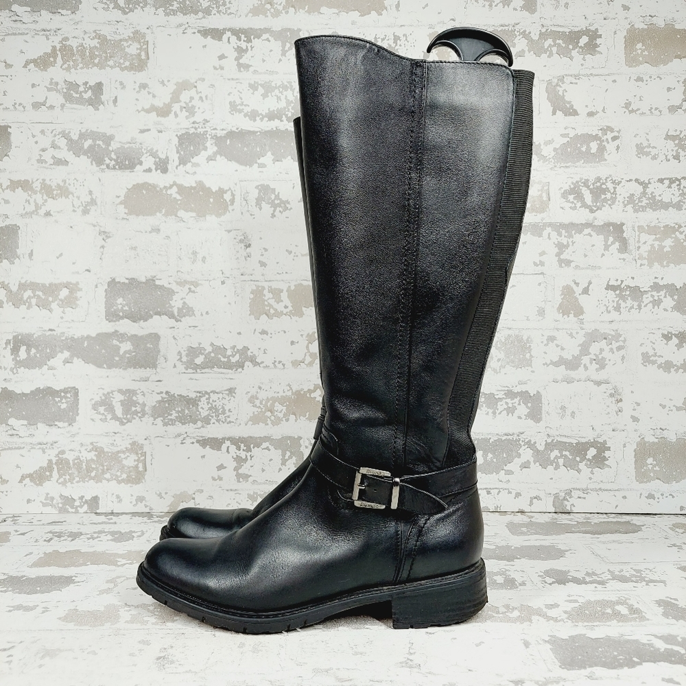 Blondo Black Tall Leather Winter Rain Boots
